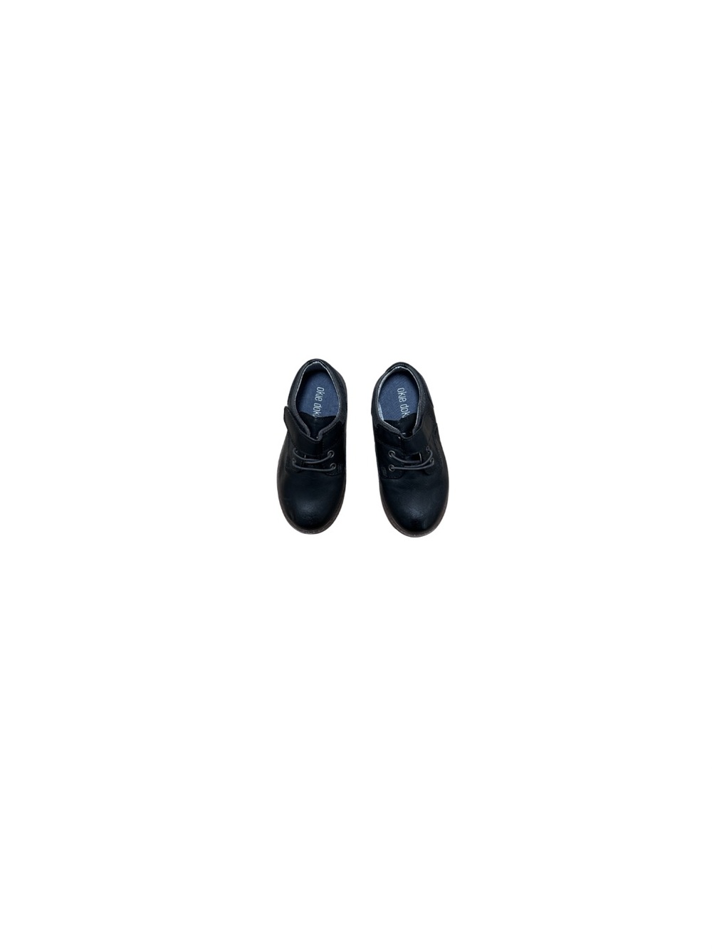 okie dokie Black Kids FauxLace-Up/ Hook & Loop Dress Shoes Size 9